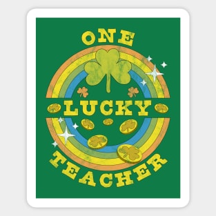 One Lucky Teacher St Patrick's Day Sticker